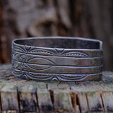 Vintage Sterling Stamped Cuff Bracelet