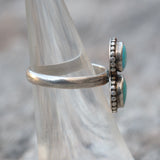 Vintage Sterling 2-Stone Turquoise Ring 4.75