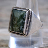 Vintage Sterling Agate Ring  11