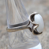 Vintage Sterling Mother Of Pearl Ring 8.5