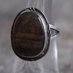 Vintage Sterling Jasper Ring 5.75