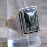 Vintage Sterling Agate Ring  11