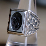 Vintage Sterling Centurion Signet Ring 10