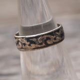 Vintage Sterling Engraved Floral Band Ring 5.75