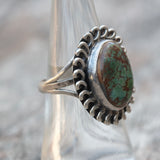 Vintage Sterling Turquoise Ring 6.75