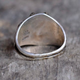 Vintage Sterling Silver Lucky Horseshoe CZ Ring 9.25