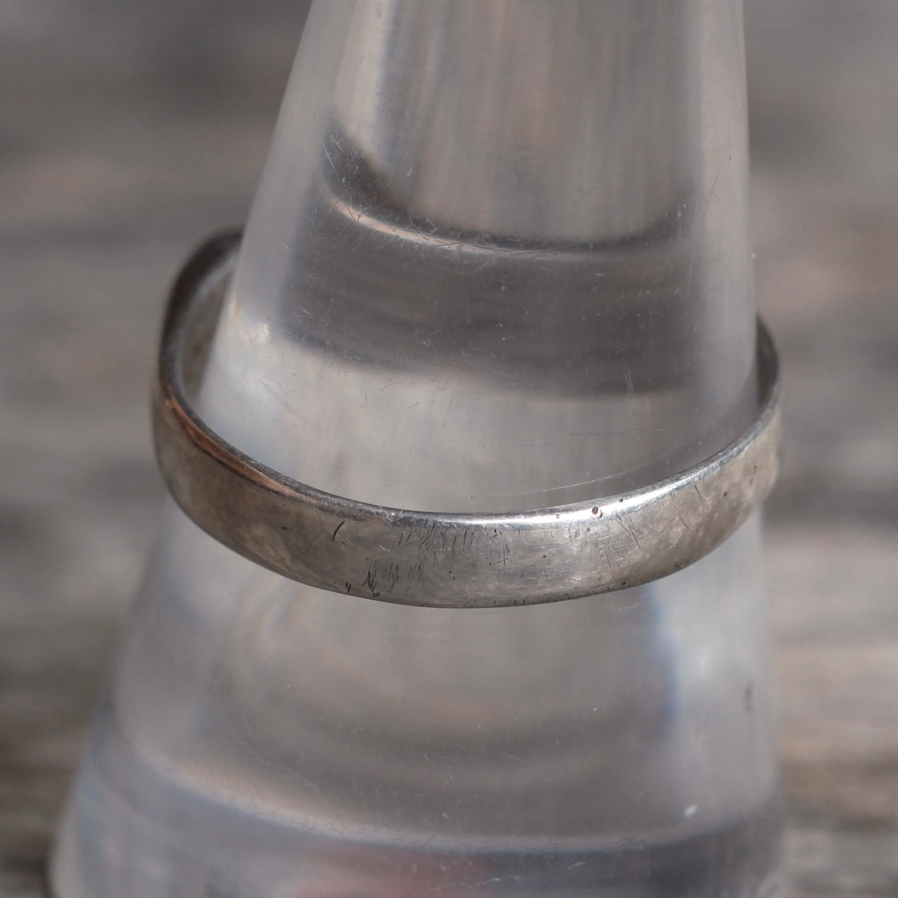 Vintage Sterling Silver Modernist Band Ring 9.75