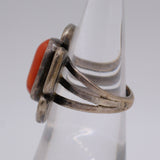 Vintage Sterling Coral Florette Ring 6