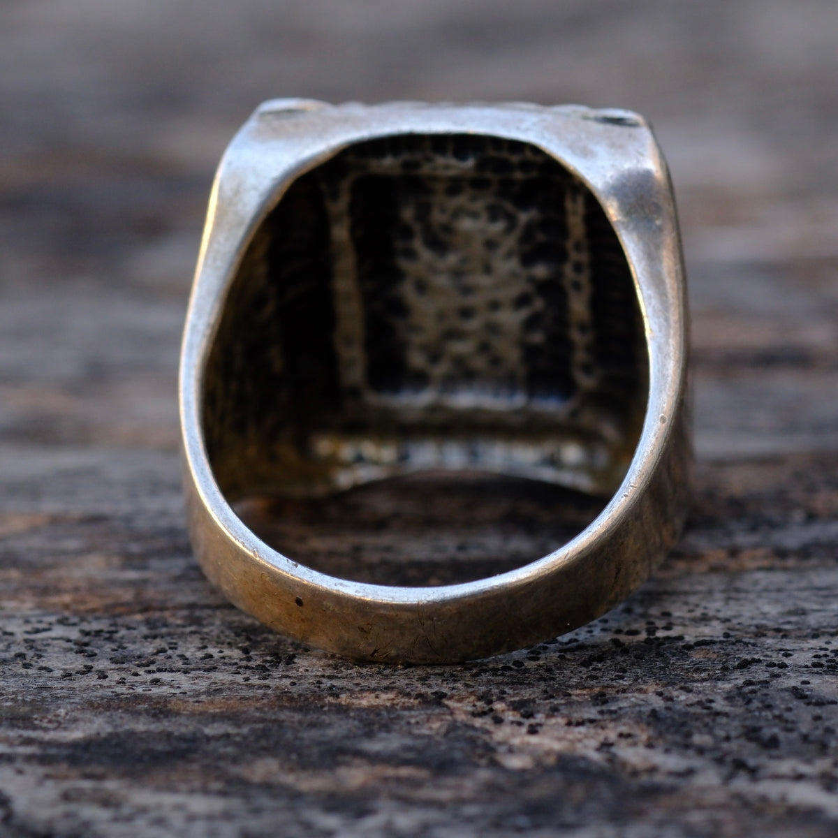 Vintage Sterling Turquoise Ring 9.75