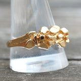 Vintage Gold Plated Nugget Ring 13