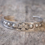 Vintage Sterling Silver Thunderbird Cuff