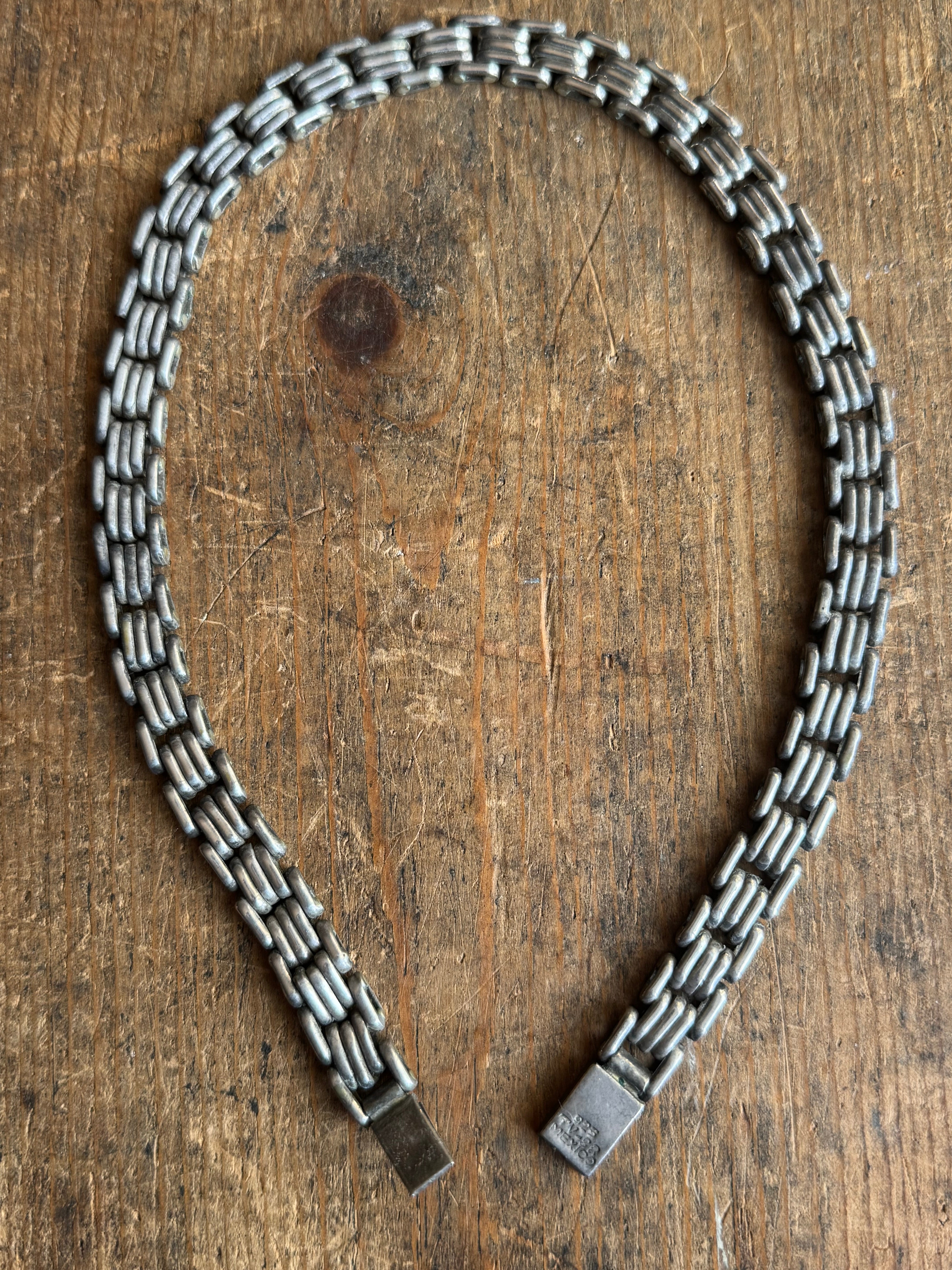 Vintage Sterling Silver  17” Panther Link Chain