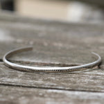 Vintage Sterling Silver Stamped Cuff