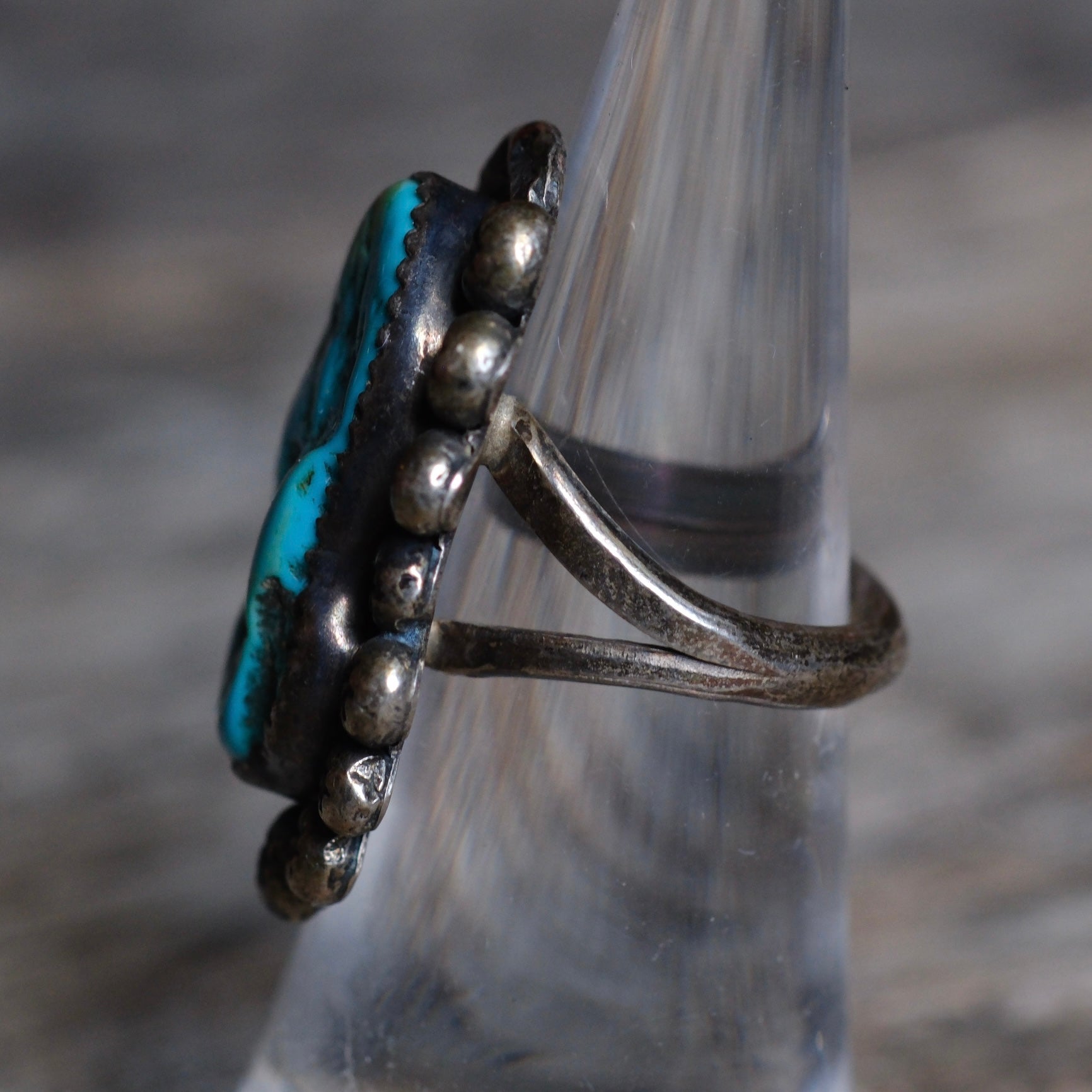 Vintage Sterling Turquoise Ring 5.5