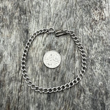 Vintage Sterling Curb Chain Bracelet