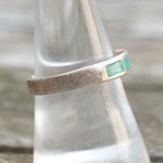 Vintage Sterling Turquoise Inlay Band 8.5
