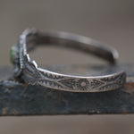 Vintage Sterling Turquoise Stamped Cuff