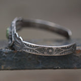 Vintage Sterling Turquoise Stamped Cuff