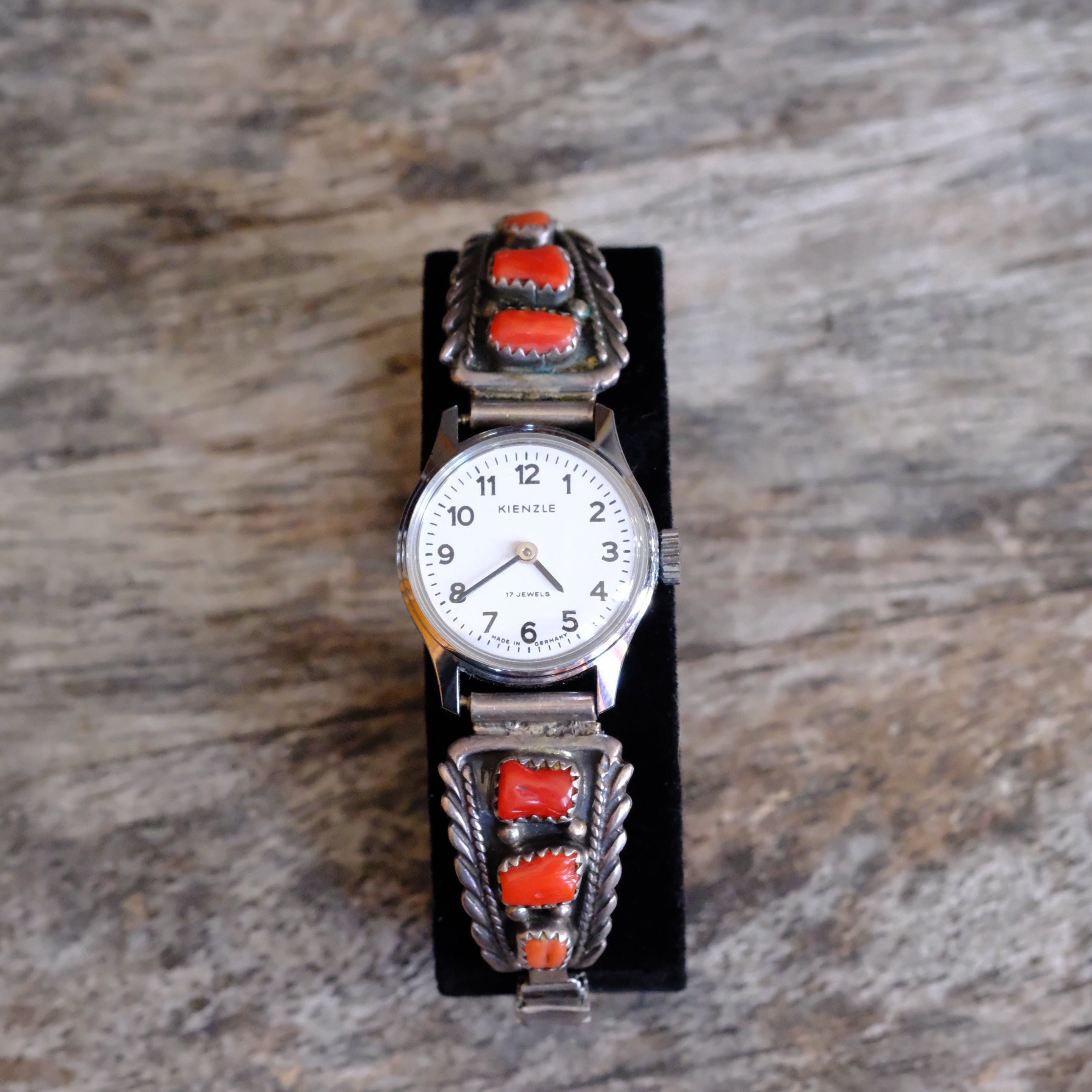 Vintage Sterling Coral Ladies Watch