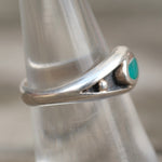 Vintage Sterling Turquoise Band Ring 6.25