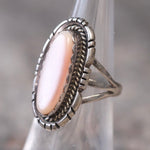 Vintage Sterling Mother Of Pearl Ring 6