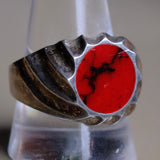 Vintage Sterling Red Jasper Ring 11.75