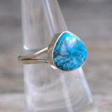 Vintage Sterling Turquoise Ring 6.75