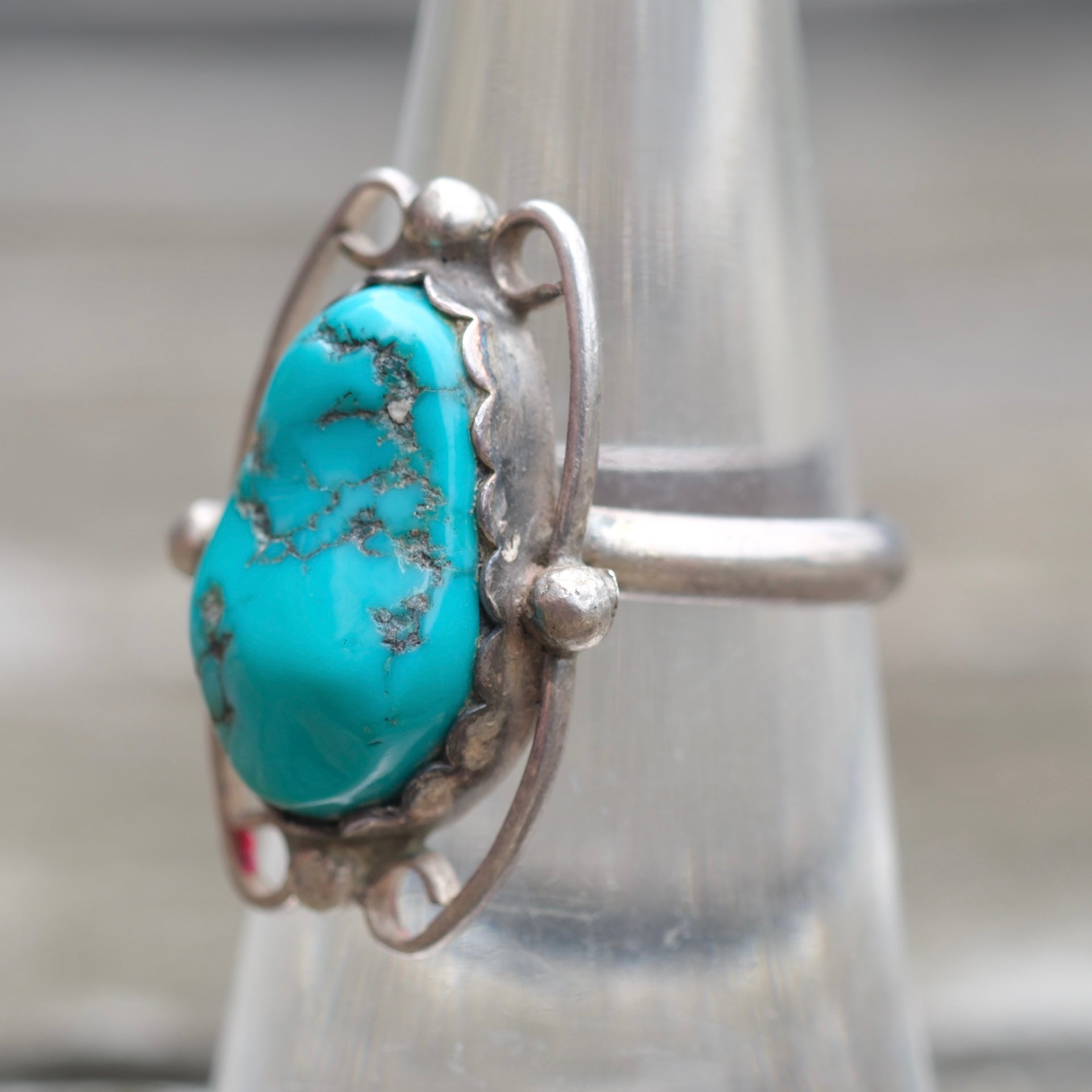 Vintage Sterling Turquoise Ring 6