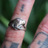 Vintage Sterling Bear Ring 4