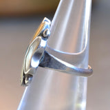 Vintage Sterling MOP and Turquoise Flower Ring 4.25