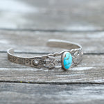 Vintage Sterling Turquoise Thunderbird Cuff