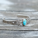 Vintage Sterling Turquoise Thunderbird Cuff