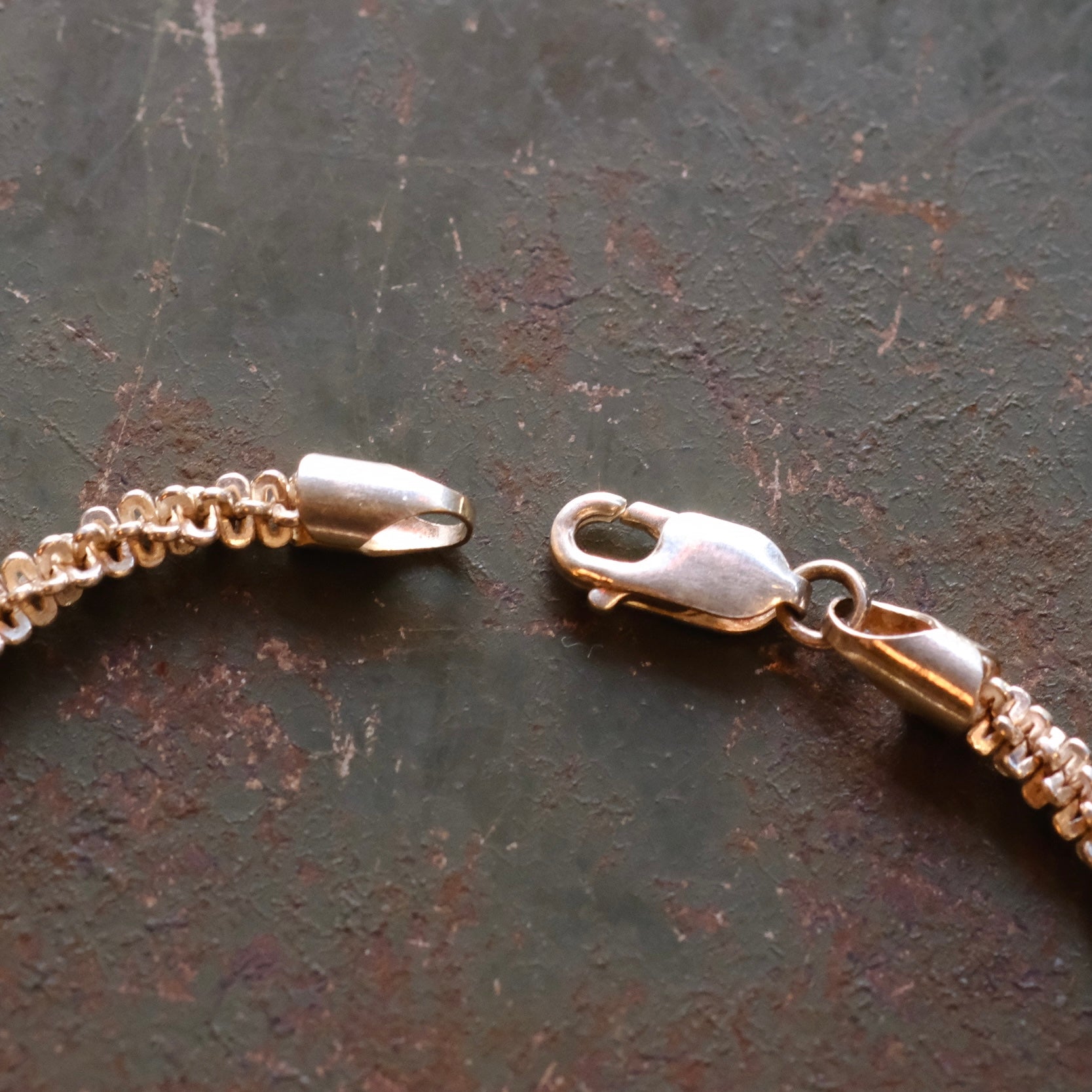 Vintage Sterling Diamond Cut Sparkle Chain Bracelet