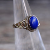 Vintage Sterling Lapis Ring 5.5