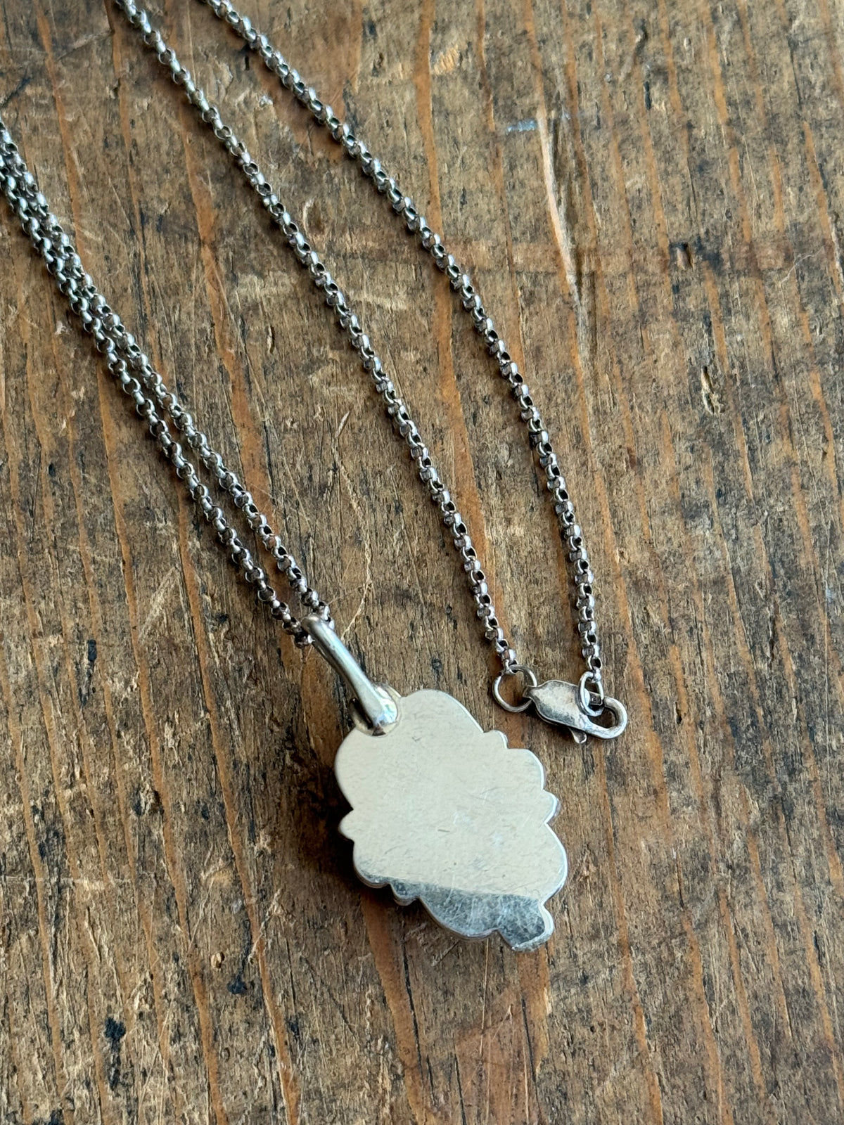 Vintage Sterling Silver Turquoise Florette Necklace