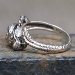 Vintage Sterling Dragon Band Ring 10.5