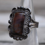 Vintage Sterling Agate Ring 5