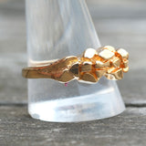 Vintage Gold Plated Nugget Ring 12.75