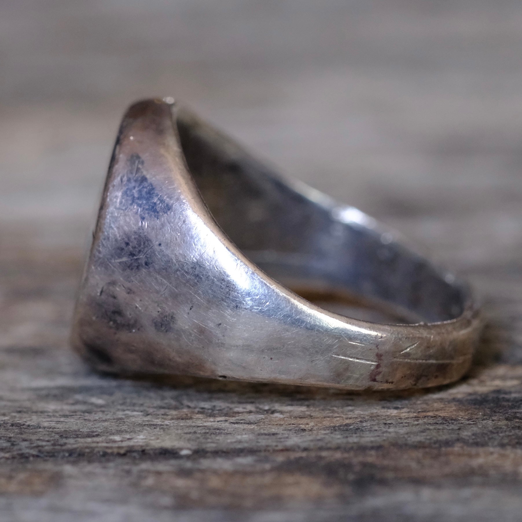 Vintage Sterling Turquoise Inlay Ring 10