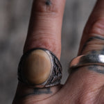 Vintage Sterling Brown Stone Thunderbird Ring 8