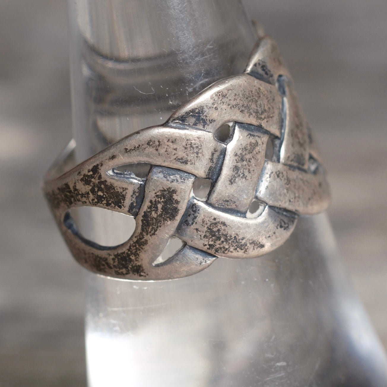 Vintage Sterling Silver Woven Band Ring 7.25