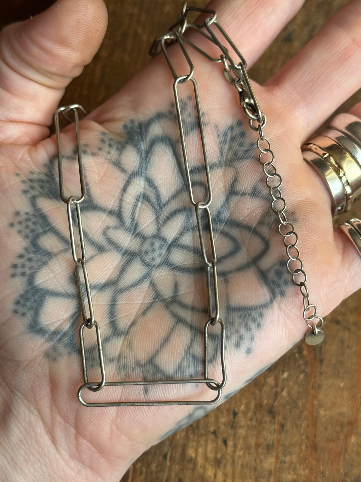 Vintage Sterling Silver 16” Paperclip Chain