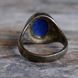 Vintage Sterling Lapis Ring 11