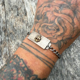 Vintage Sterling Silver USN Locket ID Bracelet