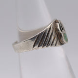 Vintage Sterling Turquoise Bear Paw Band 5.75