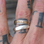 Vintage Sterling and 12K Gold Band 11.75