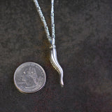 Vintage Sterling Silver Italian Horn Necklace