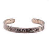 Vintage Sterling Silver Harley Davidson Cuff Bracelet 6.75"