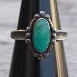 Vintage Sterling Turquoise Ring 6.75