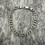 Vintage Sterling Silver Figaro Chain Bracelet
